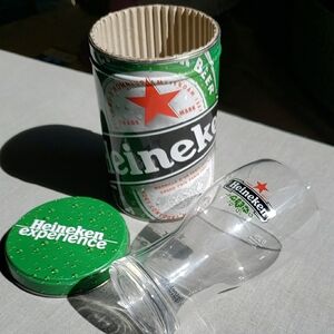 Heineken Glass With Tin Storage